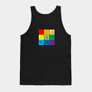 Rainbow Pride Science Icons Tank Top